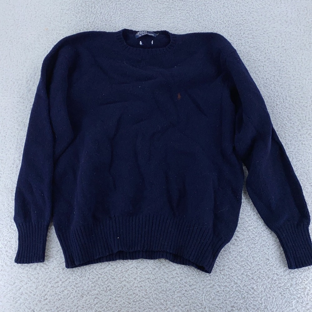 Polo Ralph Lauren Sweater Mens Large Knit Wool Crewneck‎ Pullover Classic